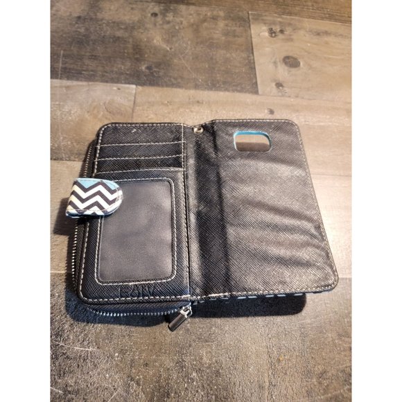 Phone wallet case blue zig zag - Picture 6 of 6